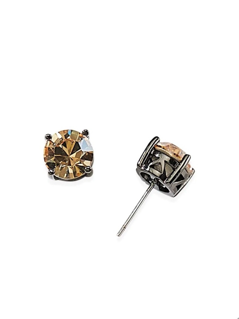 Park Lane “Glow Impression” Stud
Earrings Champagne Crystal set in 
Hematite